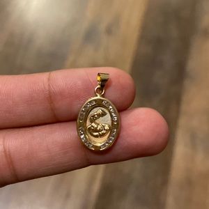 Tricolor 14K Gold Pendant